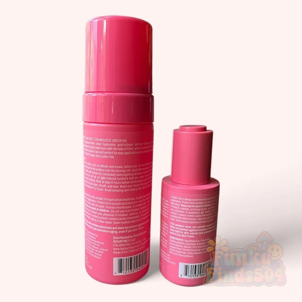 KOURTNEY by Kourtney Kellar Self Tan Mousse & Drops Bundle NWT Hydrating Glow